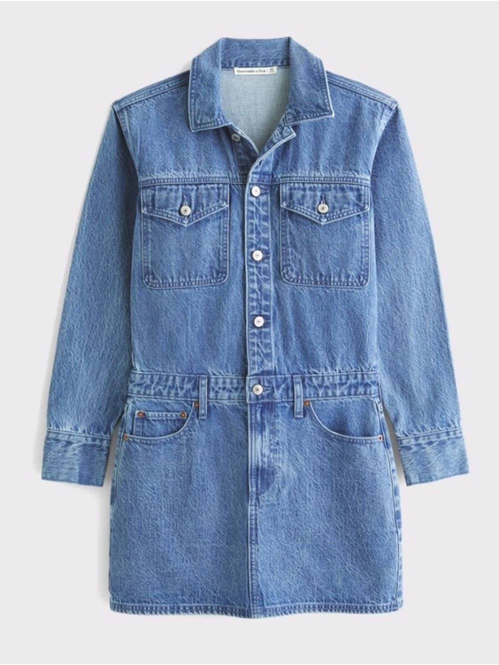 Abercrombie & Fitch Light Blue Jean Shirt Dress